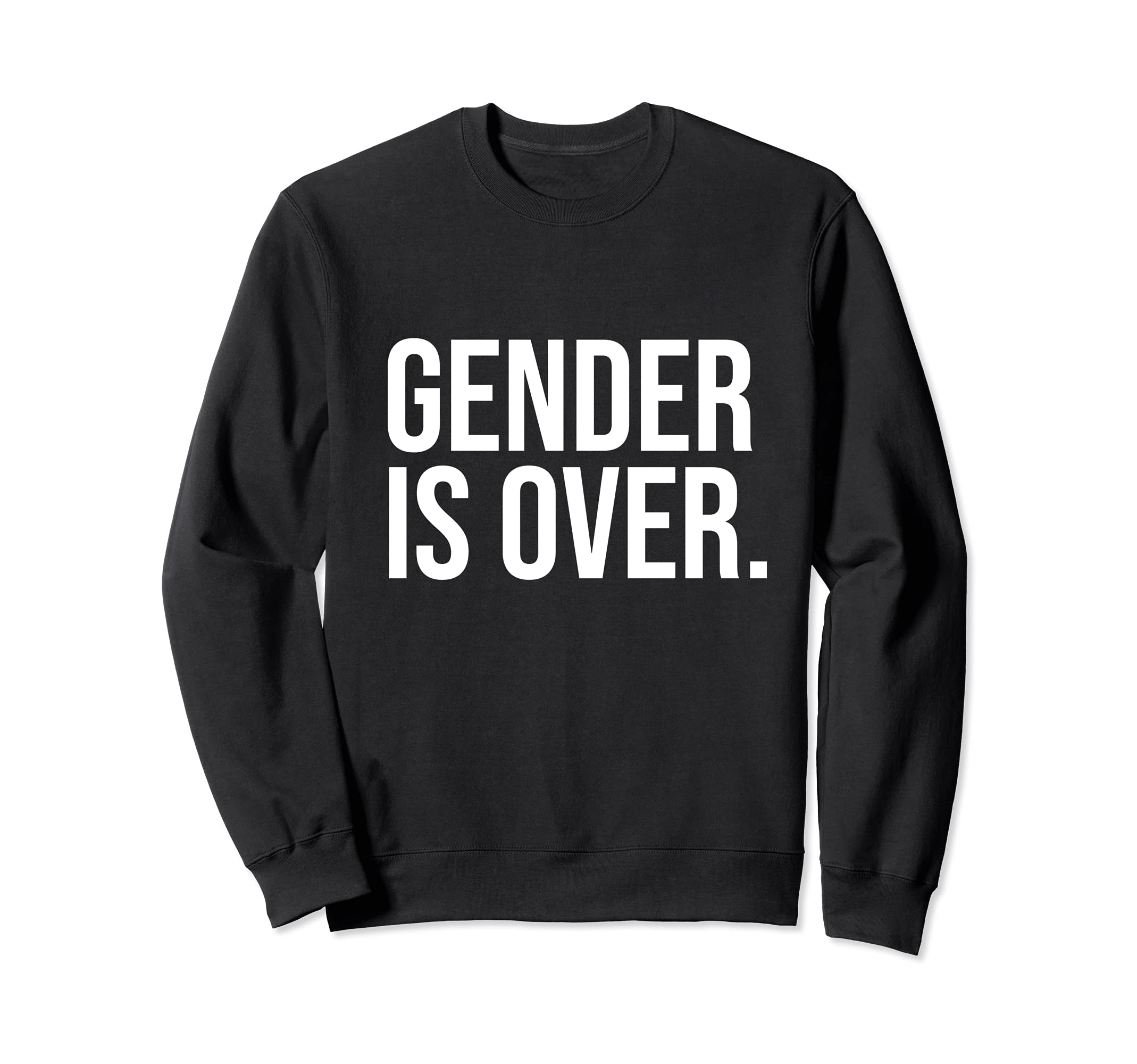 Gender Is Over Queer Spectrum Acceptance Non-Binary Sweatshirt, Black