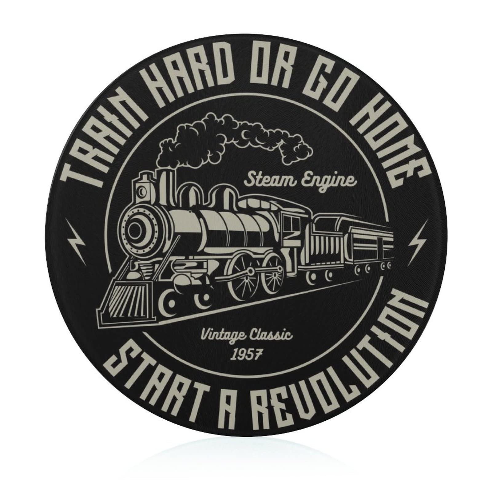 Plaque de cuisine vieux train en verre pour préparer vos apéritifs rétro