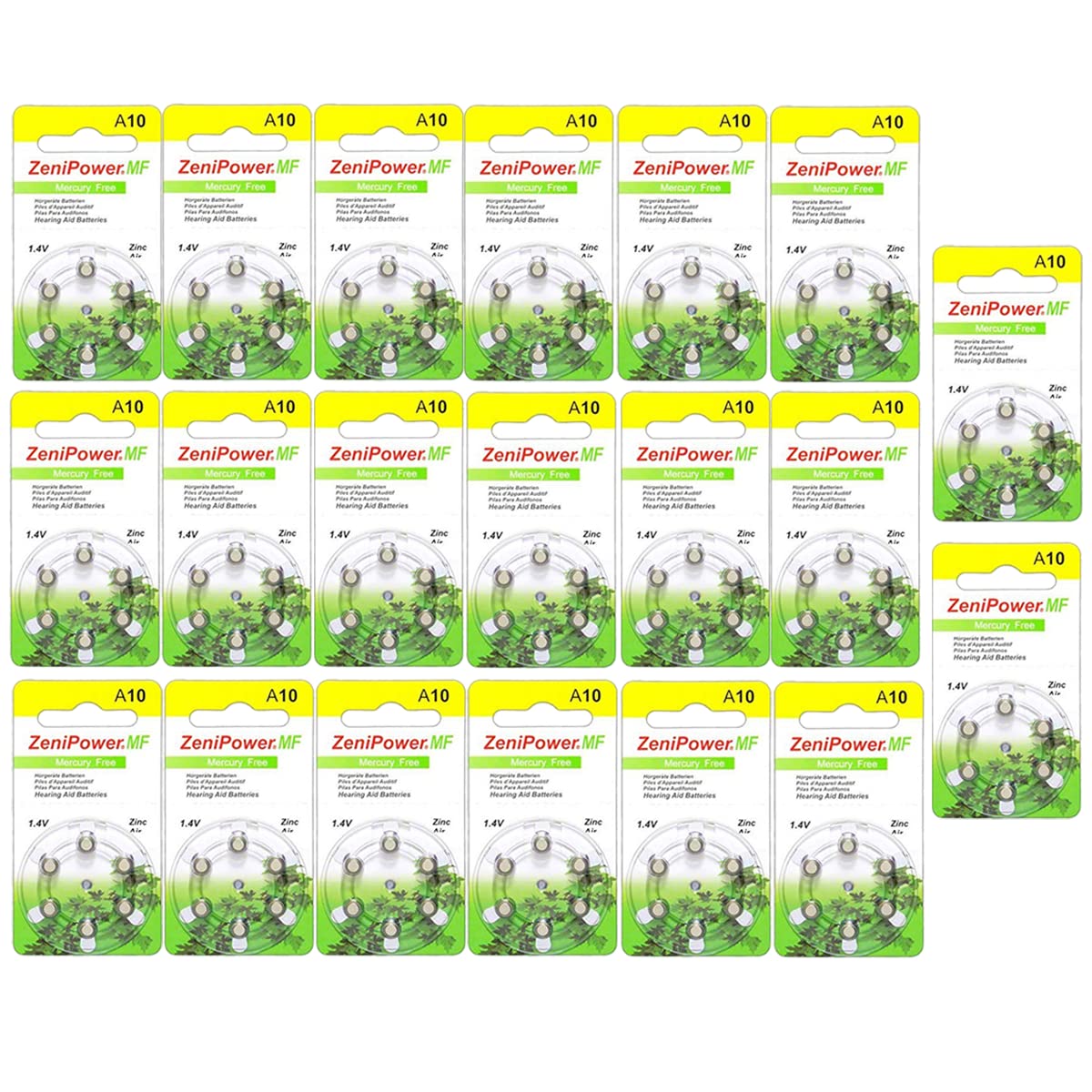 Zenipower Hearing Aid Batteries Size: 10 (120 Batteries)