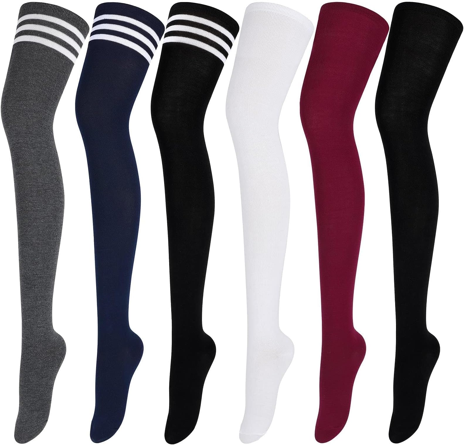 ANECO Women's Socks Thigh High Socks