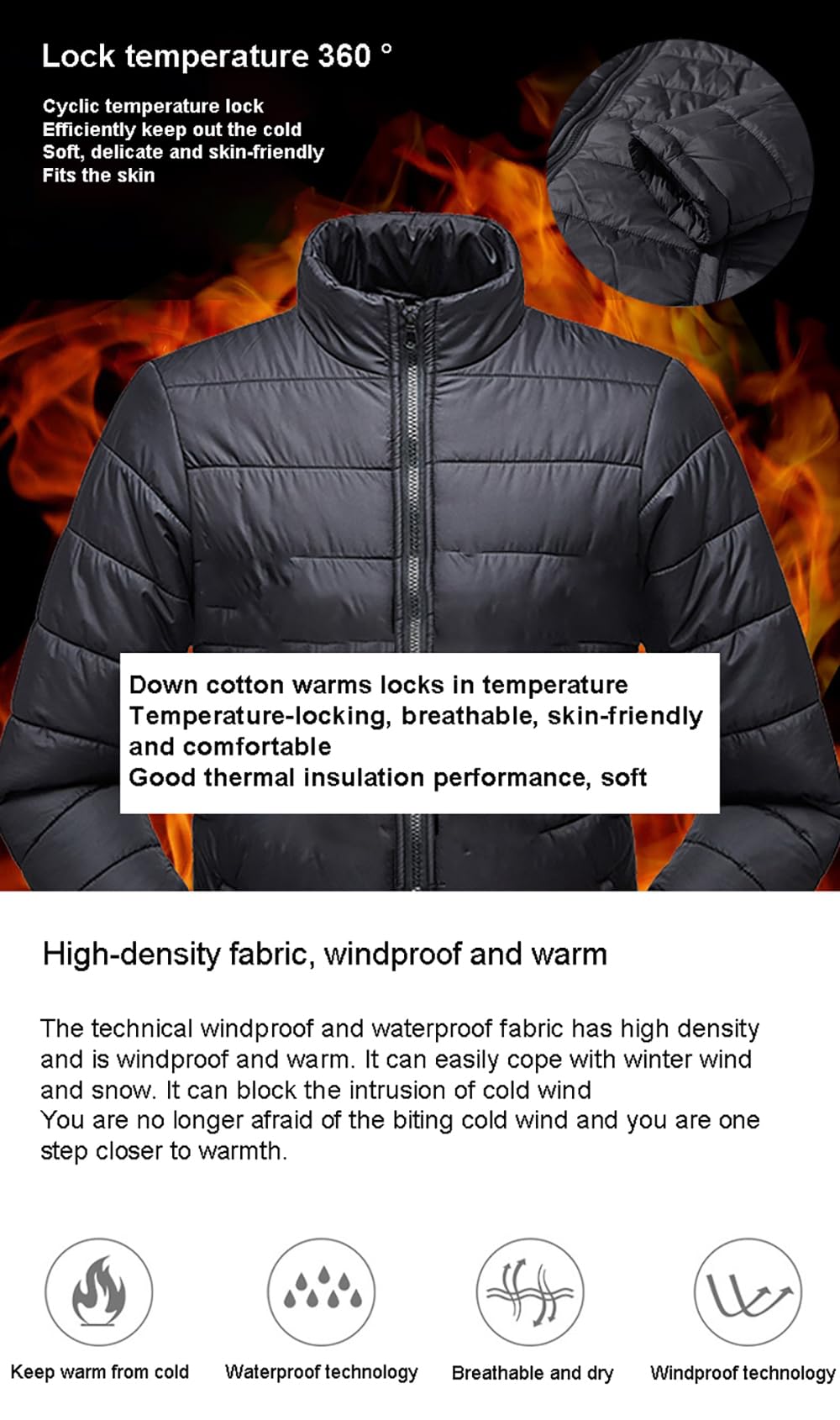 Chaqueta funcional para hombre y mujer, tallas grandes 3 en 1, cortavientos de longitud media, forro de algodón, chaqueta de exterior, impermeable, cortavientos, chaqueta de entretiempo