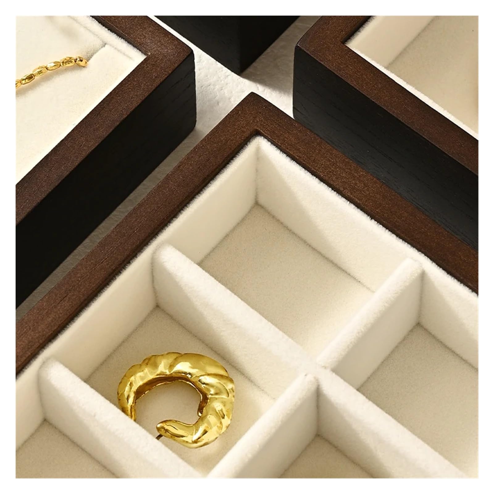 Joyeros Organizador Joyero De Madera Multicapa Caja Para Joyas | Almacenamiento para adorno de aretes