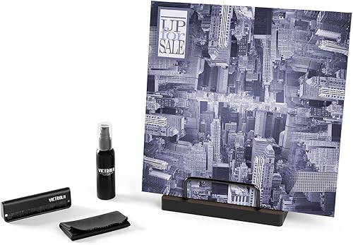 Miniatura 6 de Victrola Nostálgico reproductor de discos Bluetooth 6 en 1 y centro multimedia con altavoces integrados + kit de limpieza de discos de vinilo