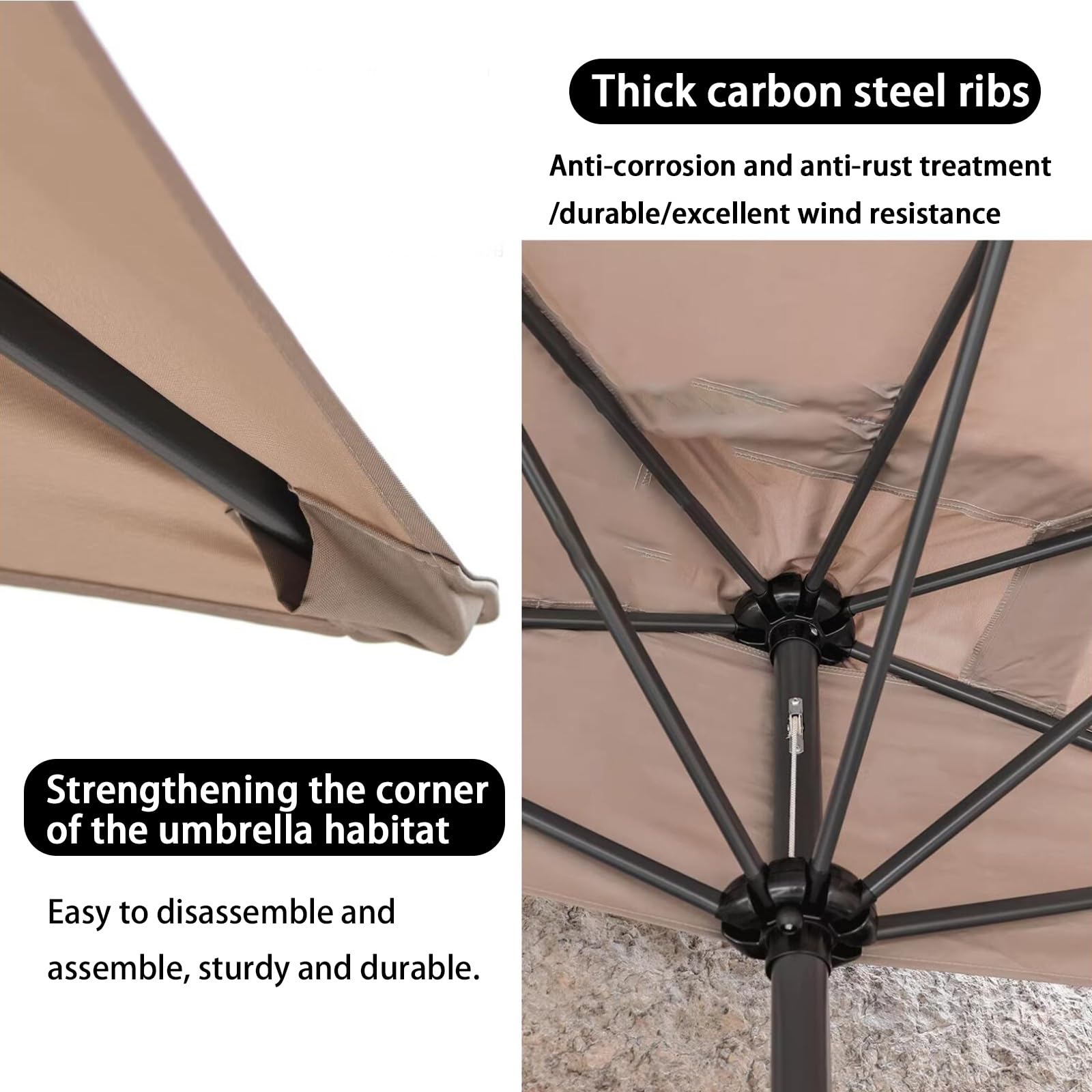 8.8/9,8 stóp 8 Ramiona Parasol Baldachim Top Zastępstwo Przeciwdziałanie zadasza przeciwdakoniu dla parasola 270/300 cm