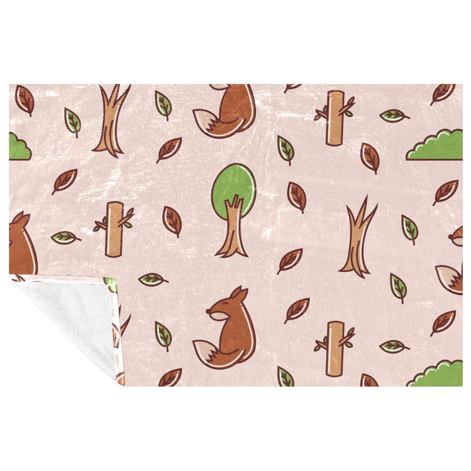Couverture douce motifs de feuilles de renard pour des moments cocooning intenses à la maison