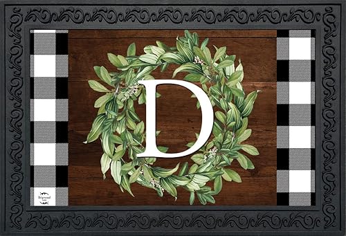 Miniatura 10 de Briarwood Lane Felpudo con monograma de corona con letra C (Monogram C),Monograma D,Monograma E,Monograma F,(Monogram G),(Monogram K),(Monogram