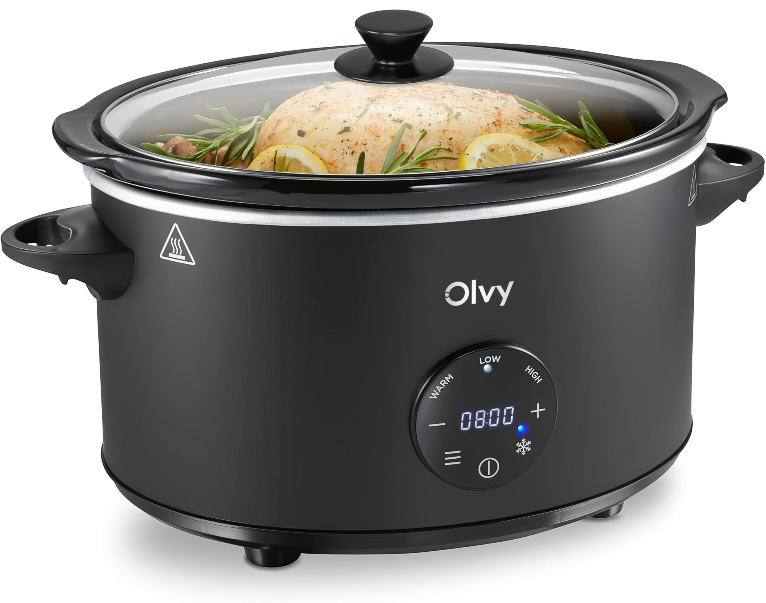 Olvy Slow Cooker 6L Digital Cocina Lenta Temporizador 24H 3 Niveles