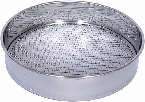 Miniatura 2 de Juego de tamiz de suelo de acero inoxidable con malla de 3 tamices para jardín