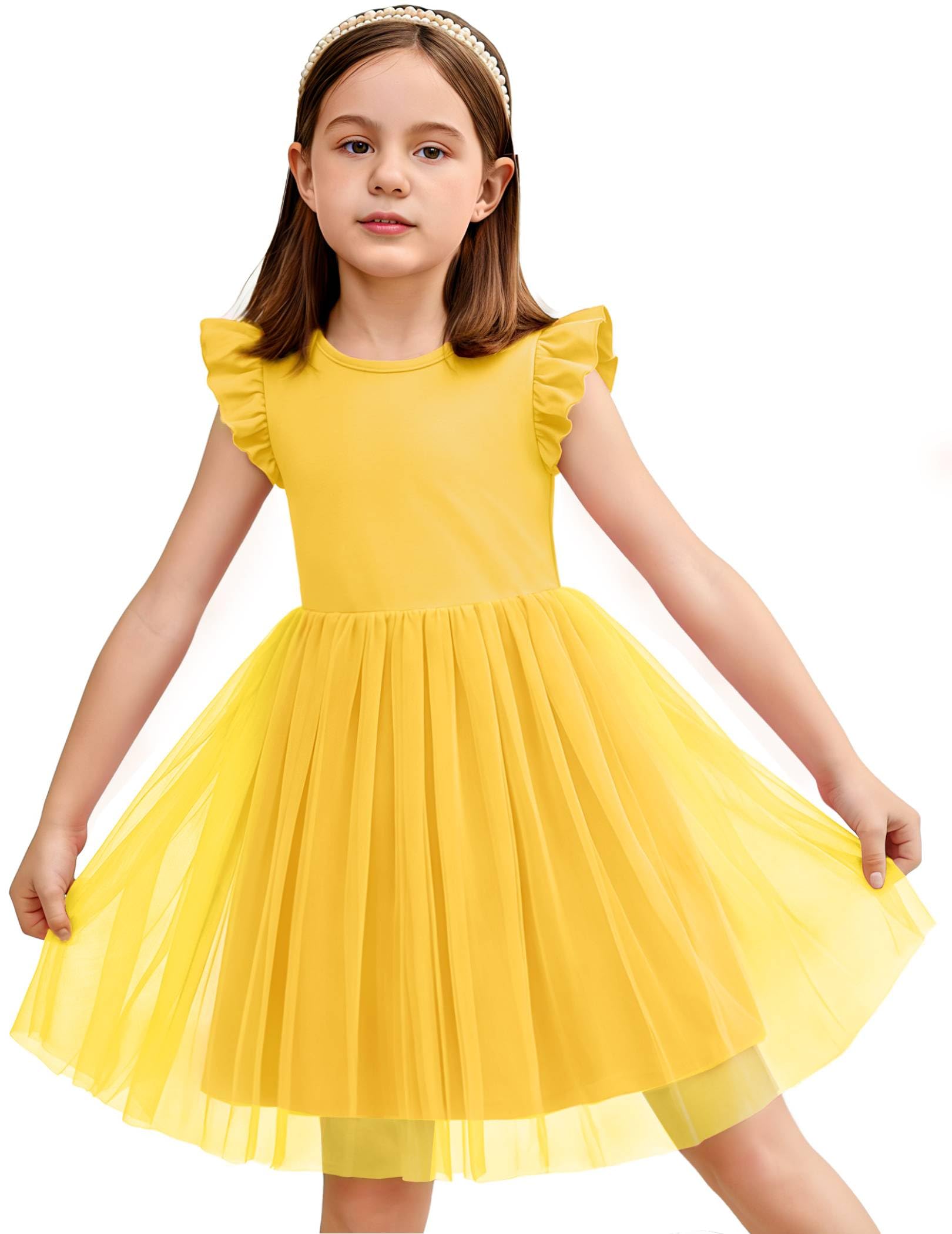 Arshiner Toddler Tutu Dress Girls Summer Dresses Ruffle Tulle Sundress