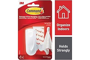 Spring Clips, 1 Hook, 2 Strips (17005-ES), 10PK