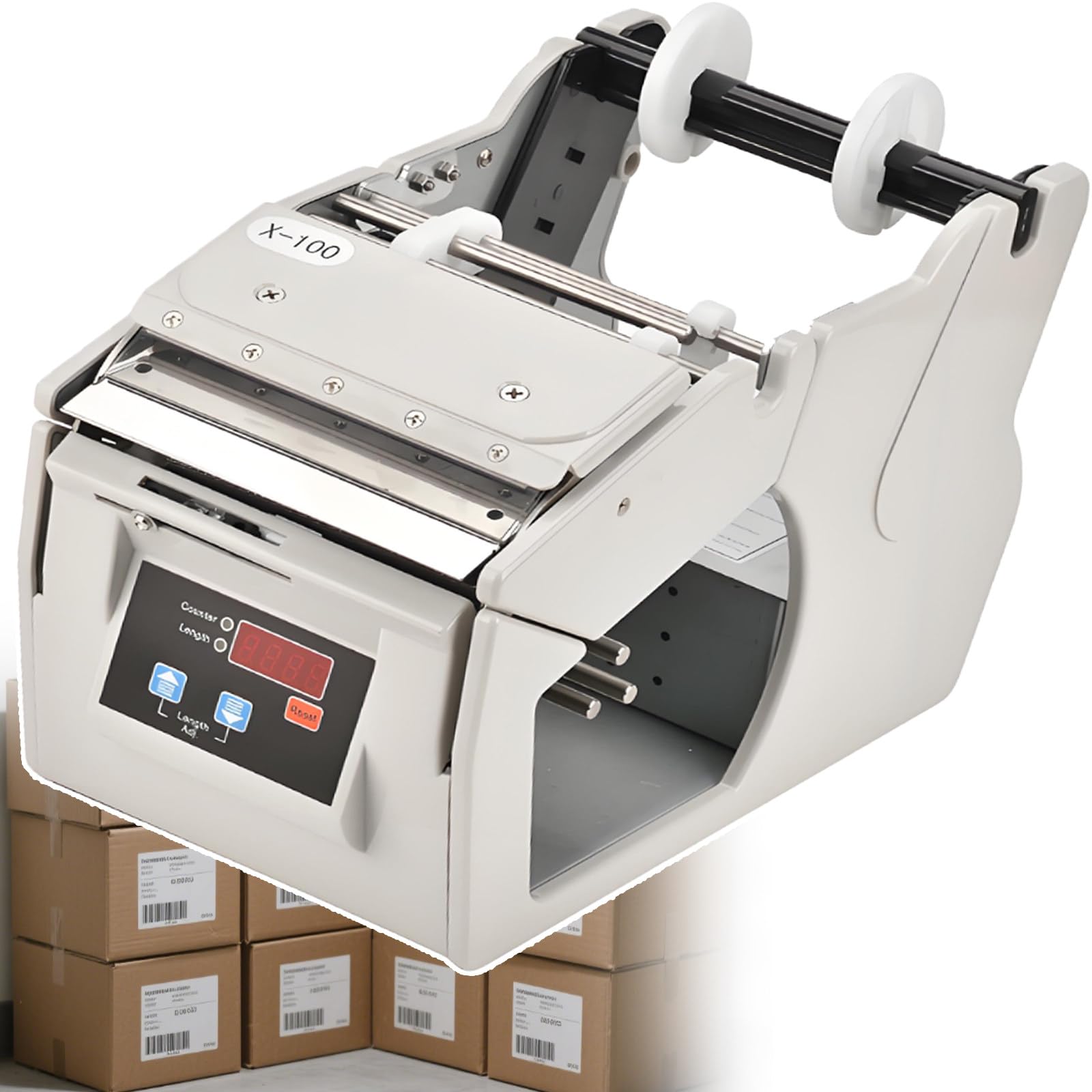 Automatyczny dozownik etykiet, szybki peeling 130 mm/s, cyfrowy wyświetlacz do logistyki i magazynu, idealny do komercyjnych etykiet samoprzylepnych