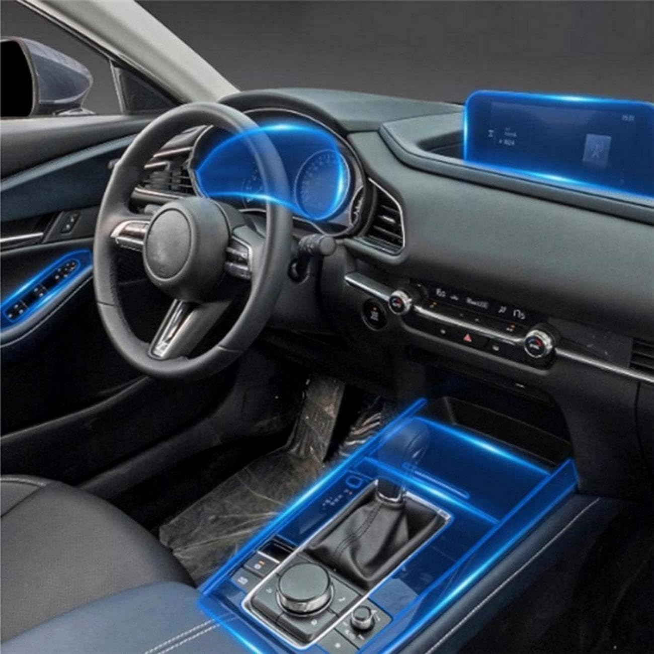 Película protectora TPU para tablero de coche Mazda CX30 2020 2021 juego completo RHD