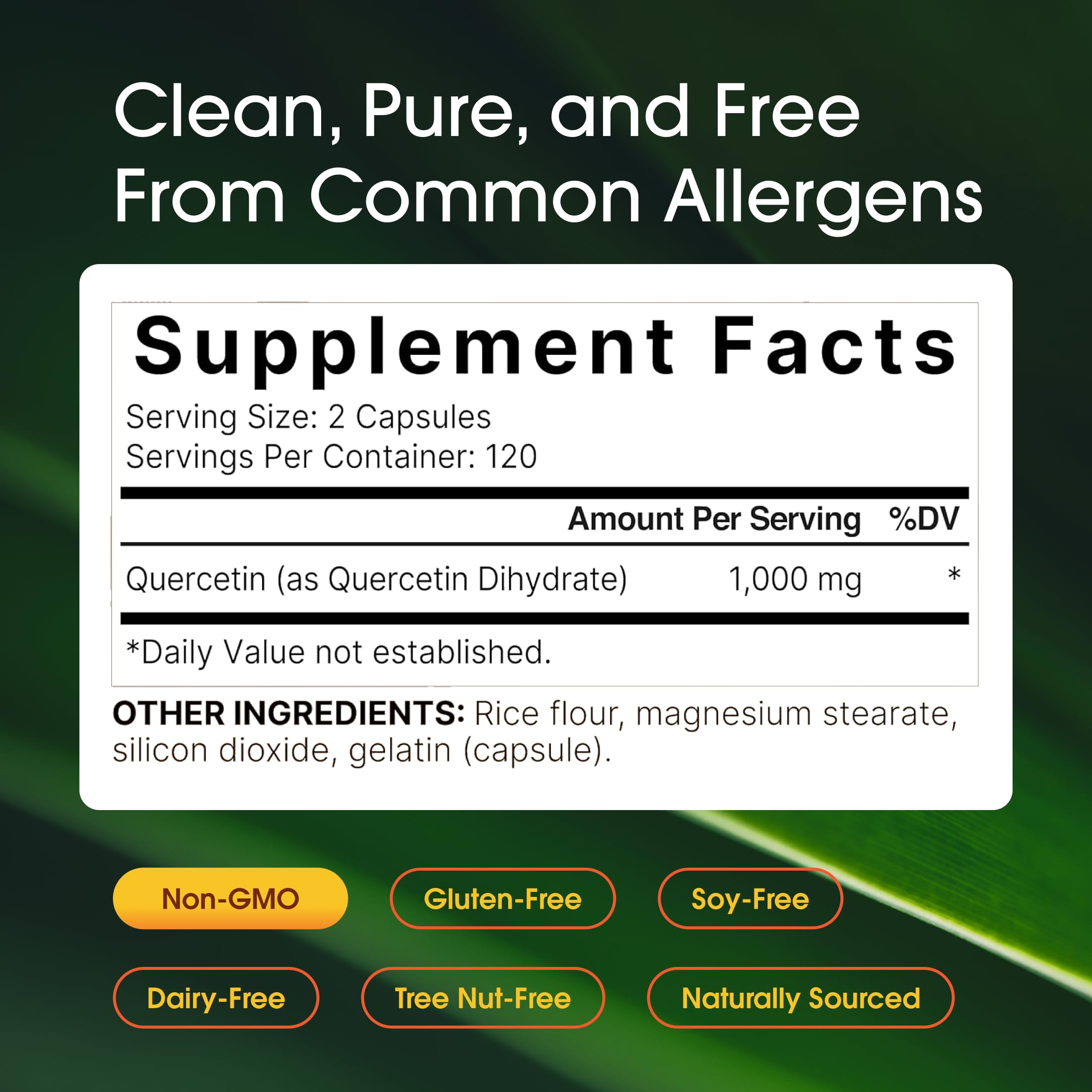 NatureBell Quercetin 1,000mg, 240 Capsules — Amazon image 3