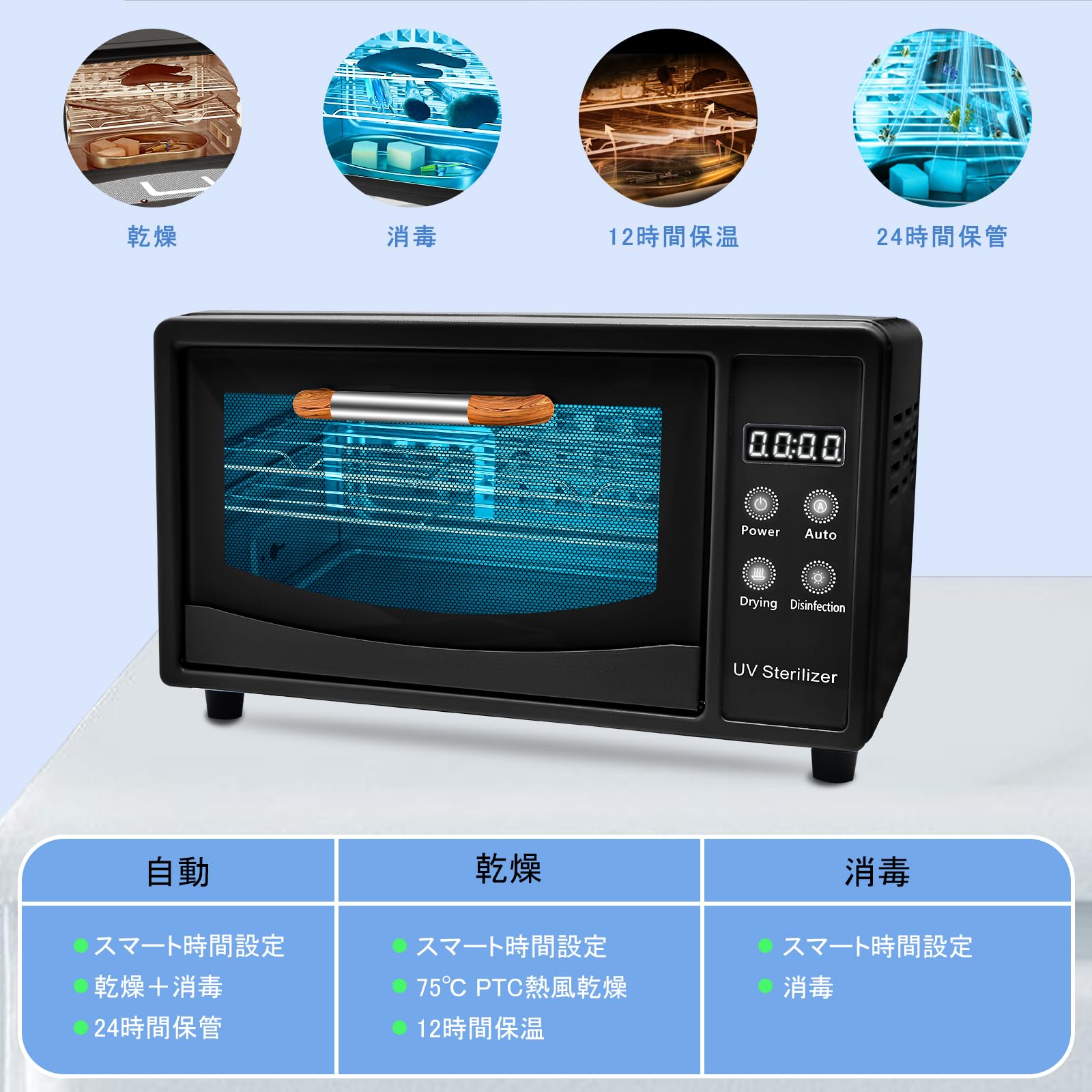 Amazon.co.jp: CGBE ネイルツール用大型滅菌器 10L ネイルツール用洗浄