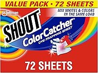 Shout Color Catcher Laundry Sheets 72 Count - Prevent Color Runs, Mix Whites & Colors, Keep Clothes Vibrant