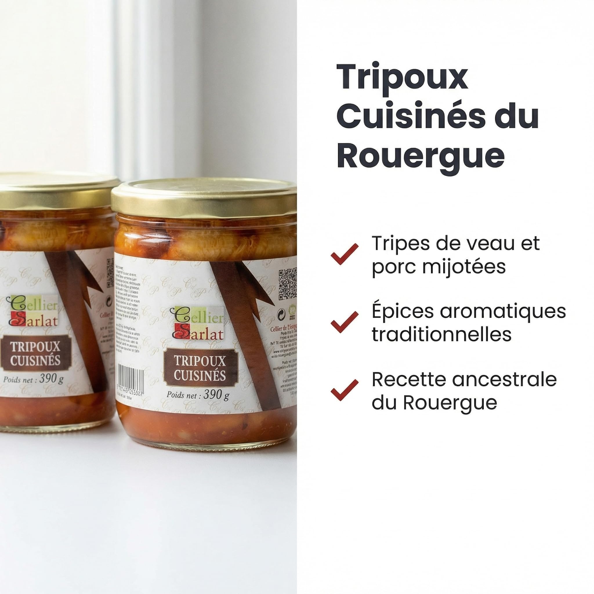 Lot de 2 Tripoux Cuisinés 2x390g Soit 780g