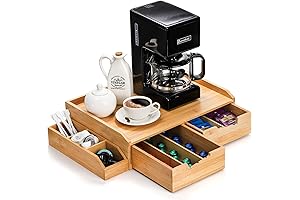 SOUJOY Bamboo Coffee and Tea Organizer: The Perfect Solution for Your Kitchen's Organization Woes
