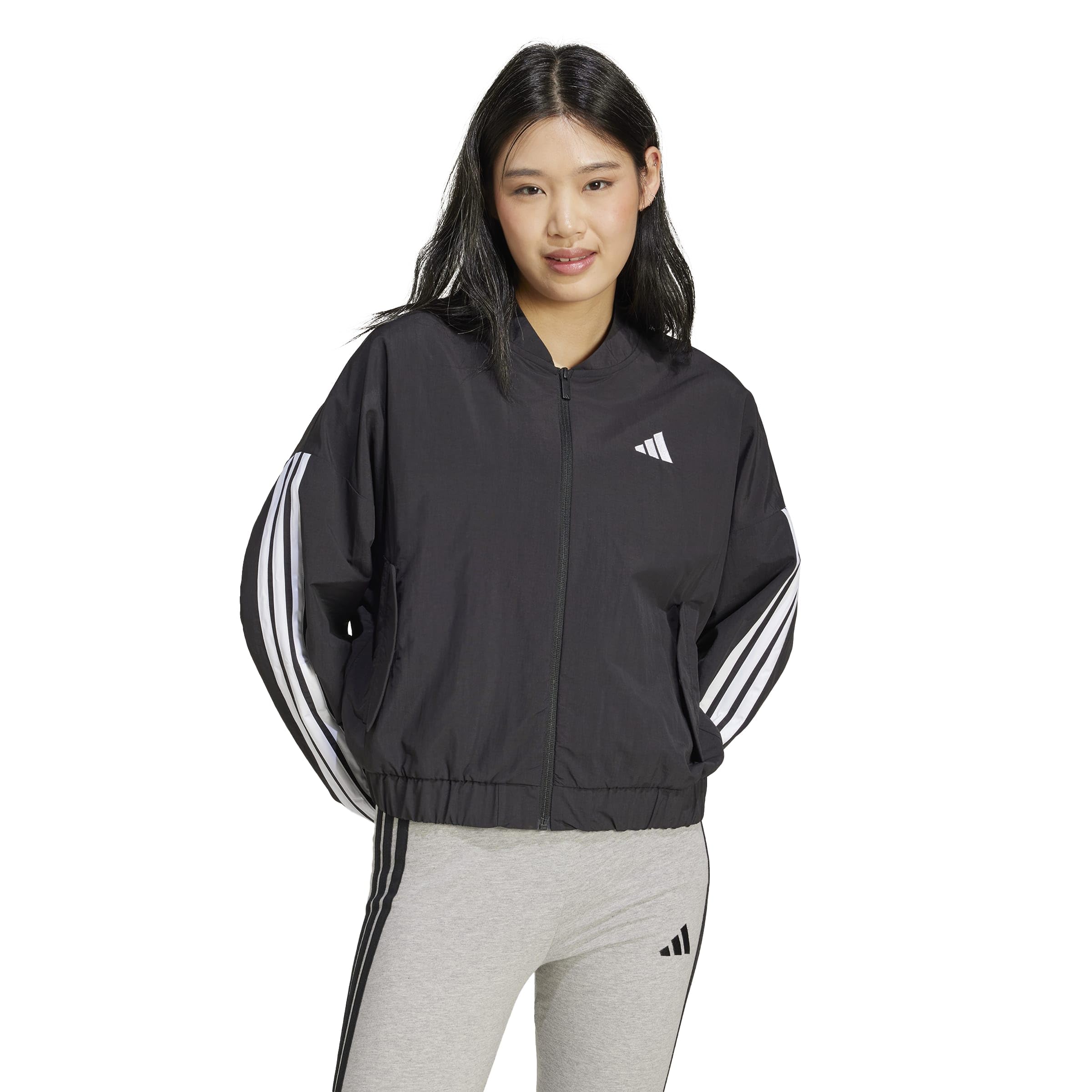 adidas Mujer ESSENTIALS 3-STRIPES LIFESTYLE WOVEN BOMBER JACKET