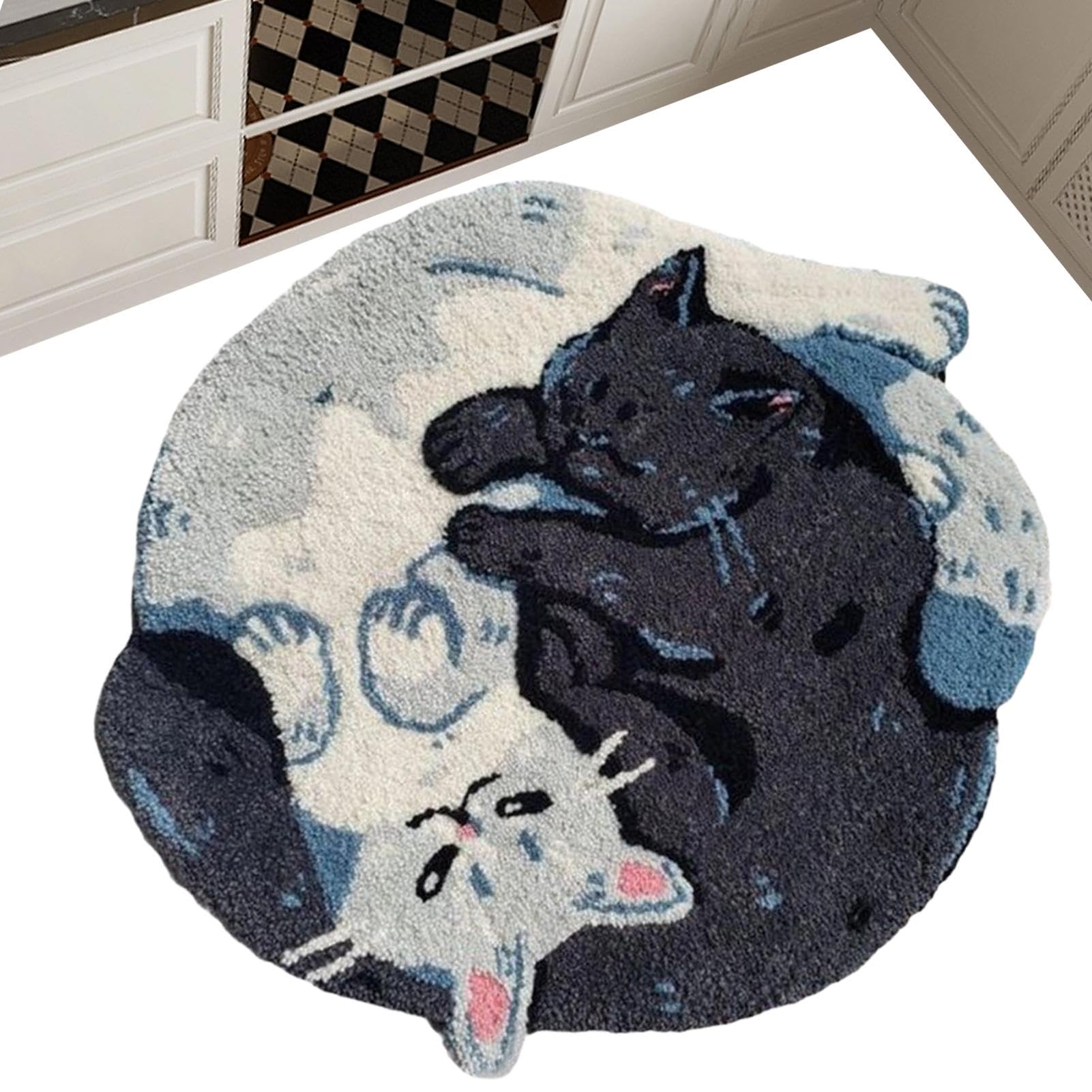 Alfombra de baño de gato ultra absorbente con base no deslizante