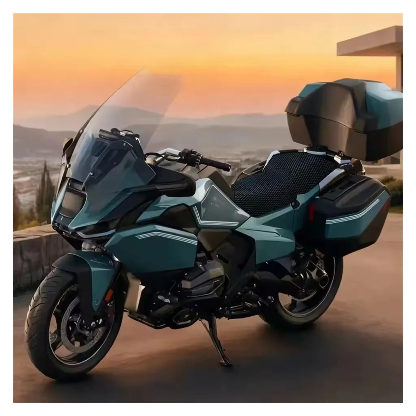 Motociclo Coprisedile Cuscino R1300RT Sedile Proteggi Cuscino Calore 3D Flusso D'aria Copre R 1300RT Per B&MW 1300 RT 2025- Sella In Tessuto