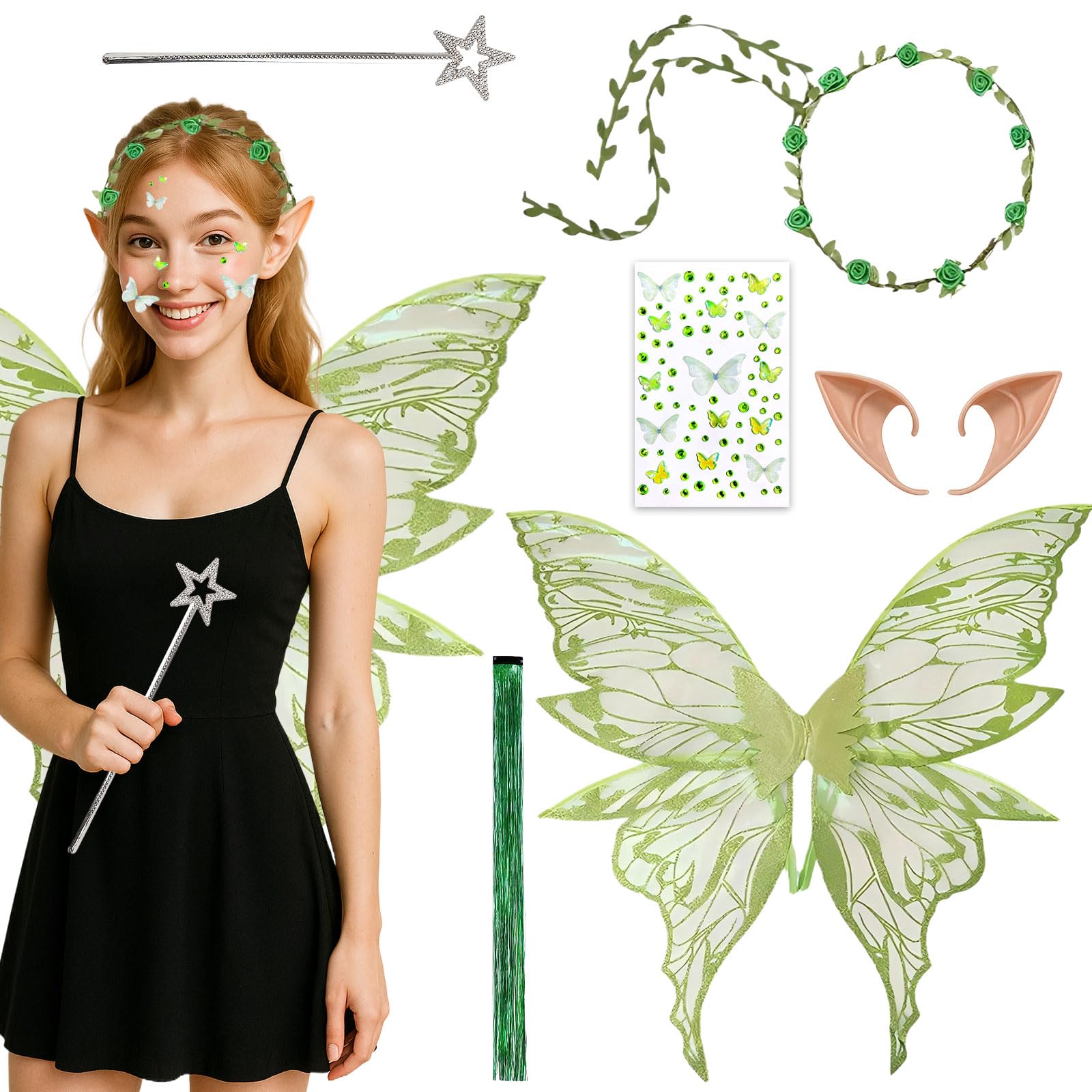 MUNSKT Fairy Wings Adult,Angel Costume Accessories,Butterfly Wings