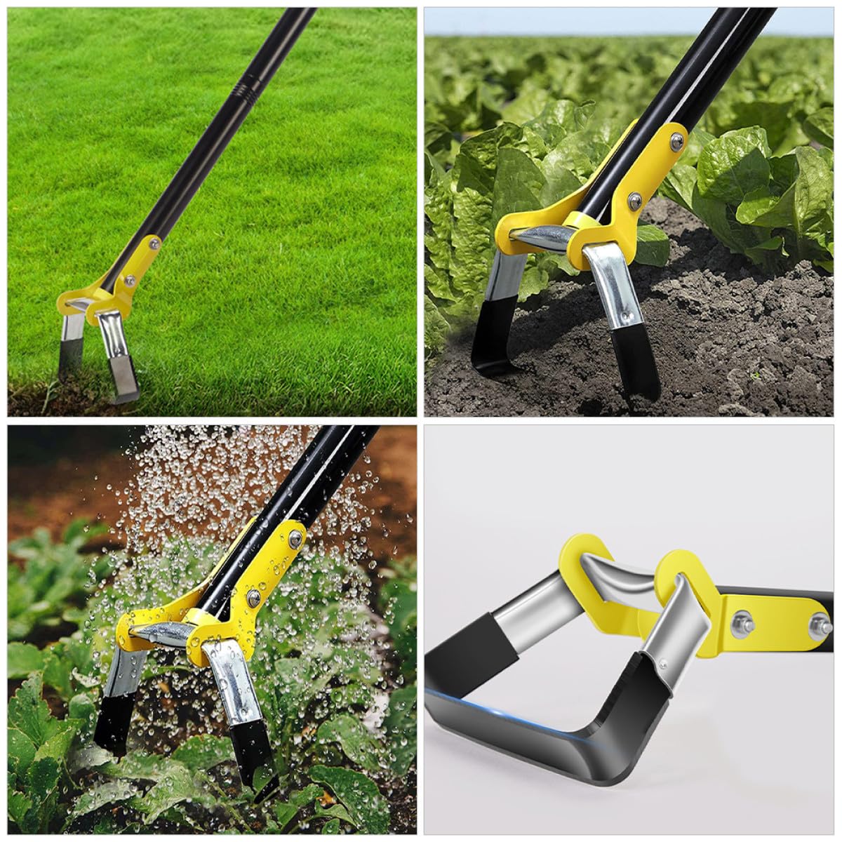 Sradicatore per Diserbo Erbacce Manico Ergonomico in Acciaio Inossidabile e Manganese e Trapianto Attrezzo per Giardinaggio a Uso Domestico