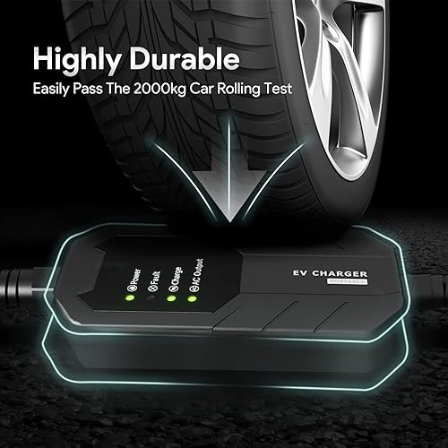 Miniatura 6 de Nivel 1 Cargador EV 16 Amp 25FT Cable Cargador eléctrico portátil para J1772 EVs con enchufe NEMA 5-15