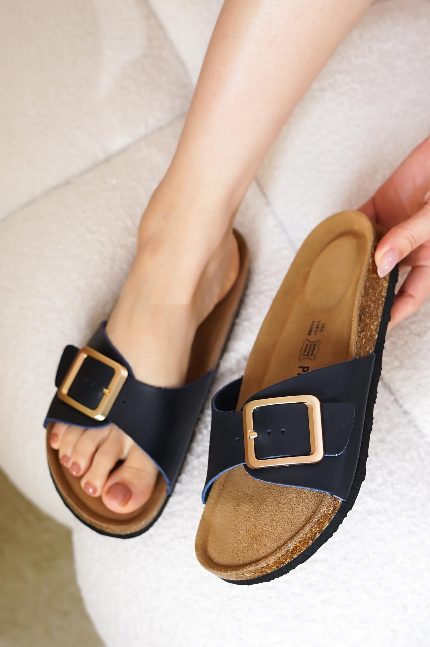Project Cloud 100% Genuine Leather Sandals Women Dressy Beach Essentials Slides for Women Footwear - Lightweight with Memory Foam Insole Sandals for Women 2026 - Womens Slides — view 46