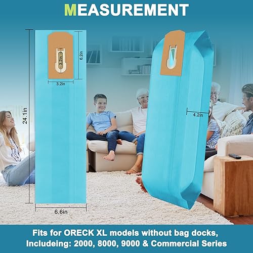 Miniatura 6 de PK80009 - Paquete de 18 bolsas de vacío desechables para modelos ORECK XL sin muelles de bolsa, incluye 2000, 8000, 9000 y series comerciales,