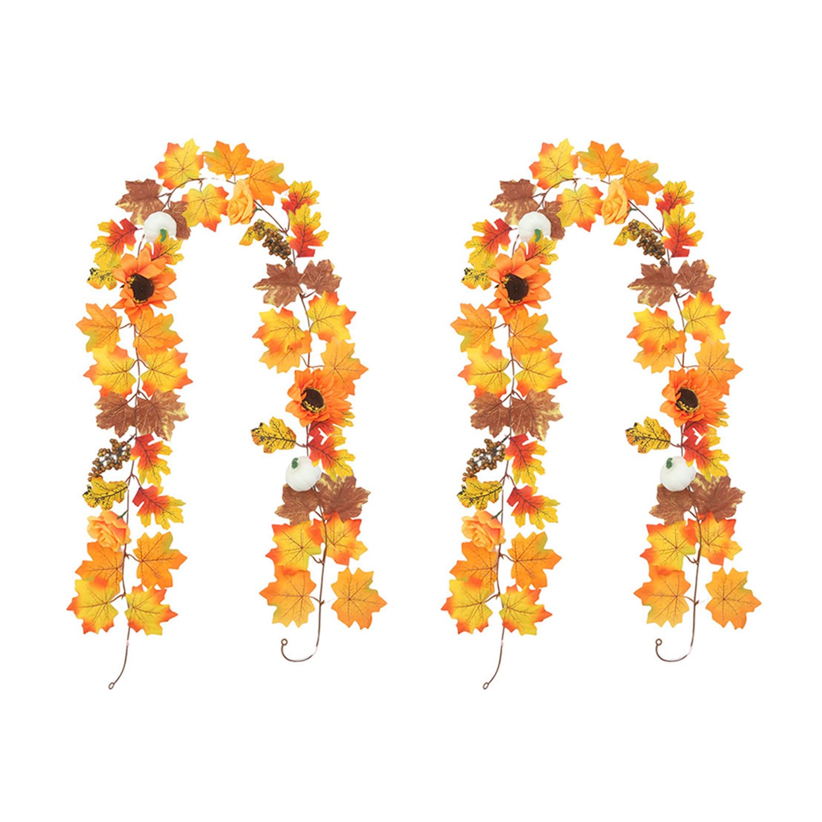 Carotoe C Arotoe Realisti Silk Maple Vine Wreath, Four-Season Door Window Decoration For Home Holiday Fall Maples Wreath