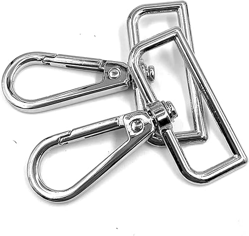 YIXI-SBest 10 piezas de 1.5" (38 mm) de diámetro interior anillo D hebilla equipaje hebilla langosta garra giratoria