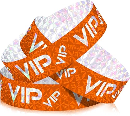 Vista 35 de Teling Paquete de 500 pulseras de plástico VIP para fiestas para eventos, pulseras personalizadas VIP, pulseras de plástico a prueba de desgarros