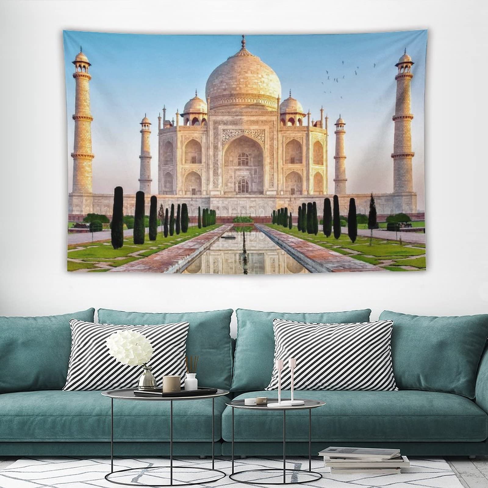 Amazon.co.jp: 絶景-インドのタージマハルタペストリー 大判 壁掛け