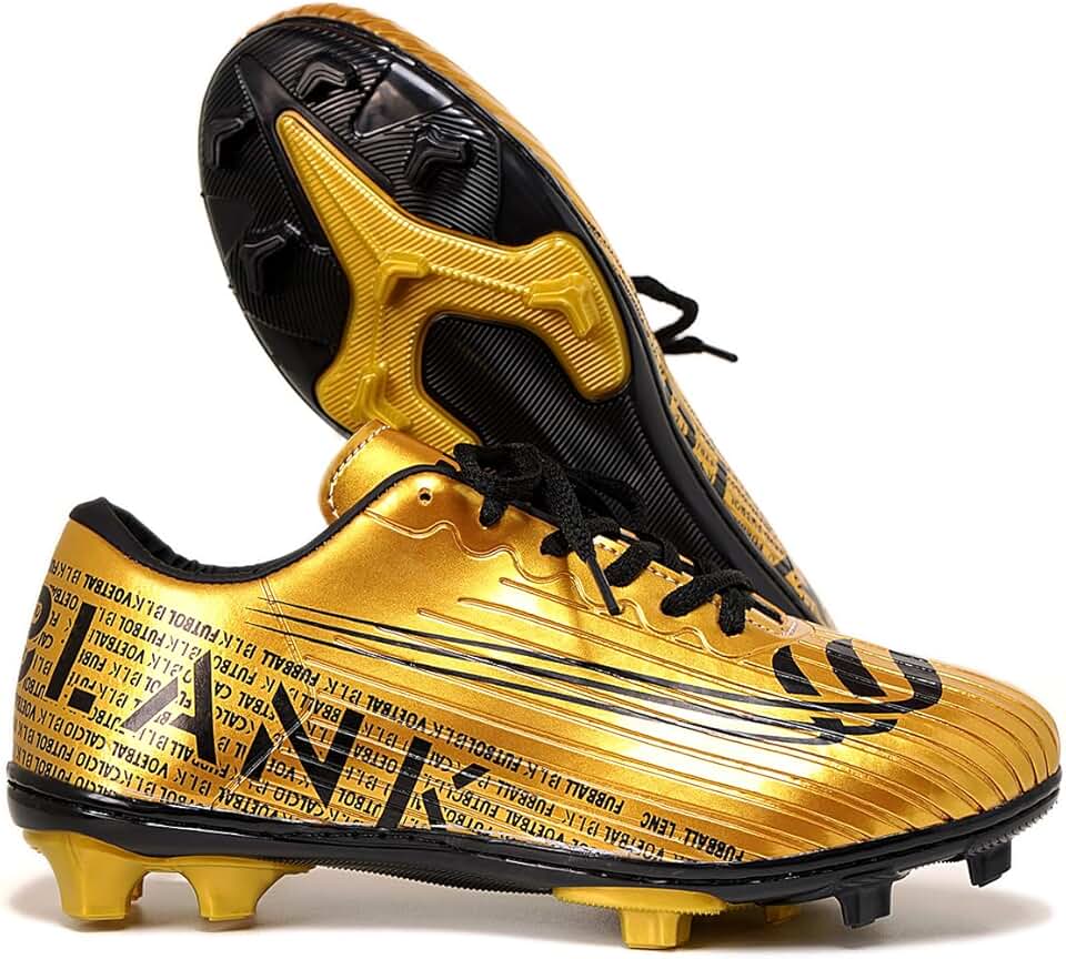 Chuteira Campo Dourada Blank Star Cano Baixo Reforçada 34 ao 45