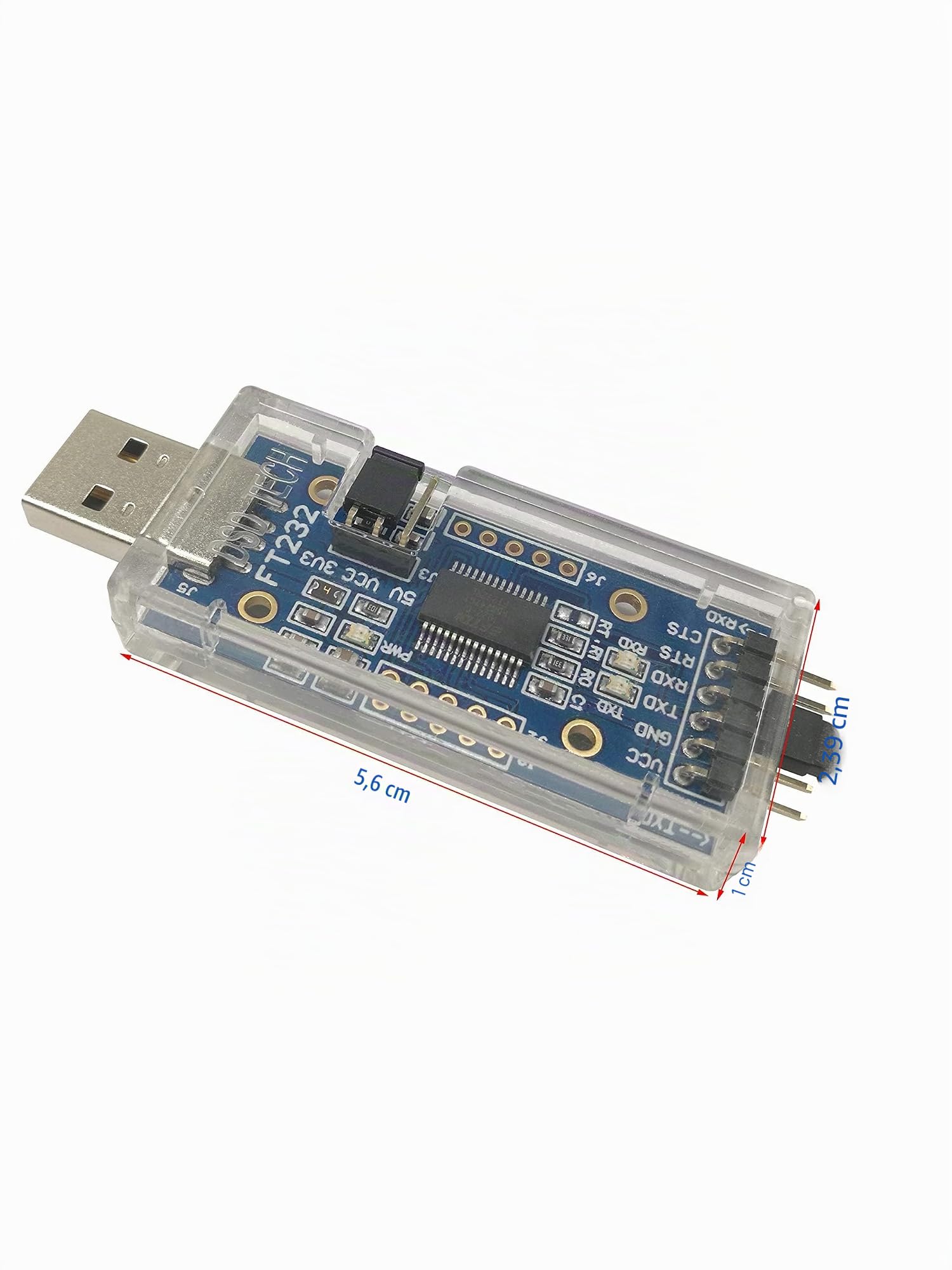 DSD TECH Adattatore seriale da USB a TTL con chip FTDI FT232RL compatibile con Windows 10, 8, 7 e Mac OS X
