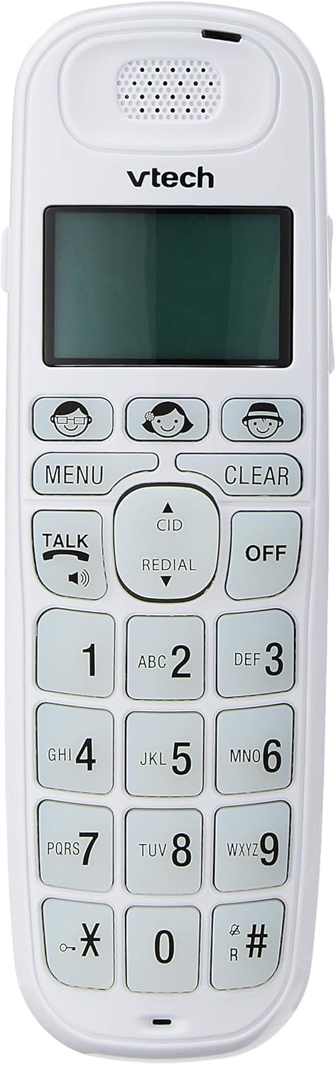 مخ ته نږدې انځور view of VTech VT1091 cordless phone handset keypad and screen