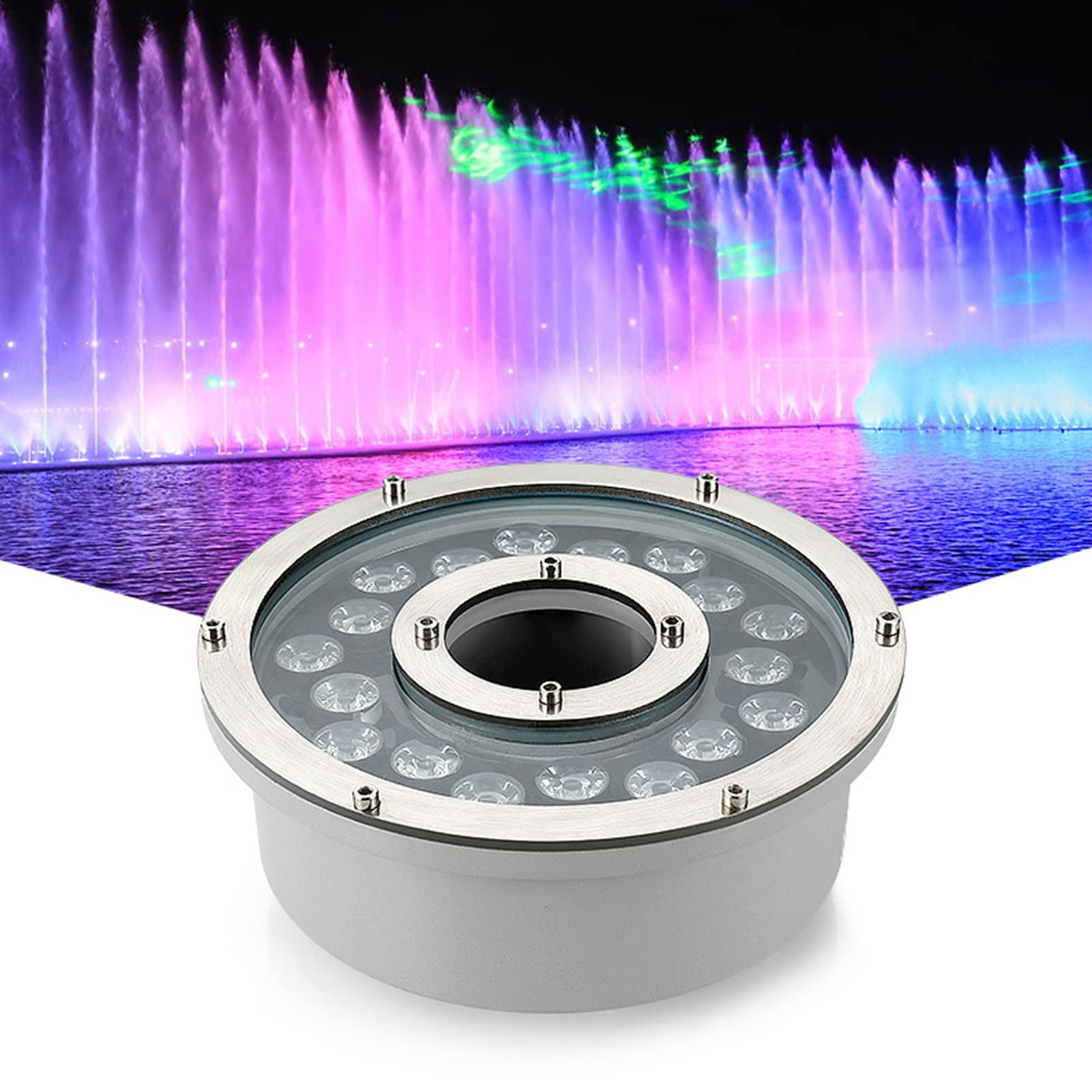 Projecteur LED Sous-marin IP68 étanche - AC12/24V - Acier Inoxydable - Pour Piscine, étang, Fontaine