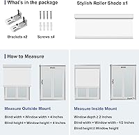 Vista 8 de BERISSA Persianas enrollables opacas para ventanas, sin cordón, para oscurecer la habitación, con cenefa de casete, persianas de ventana opacas