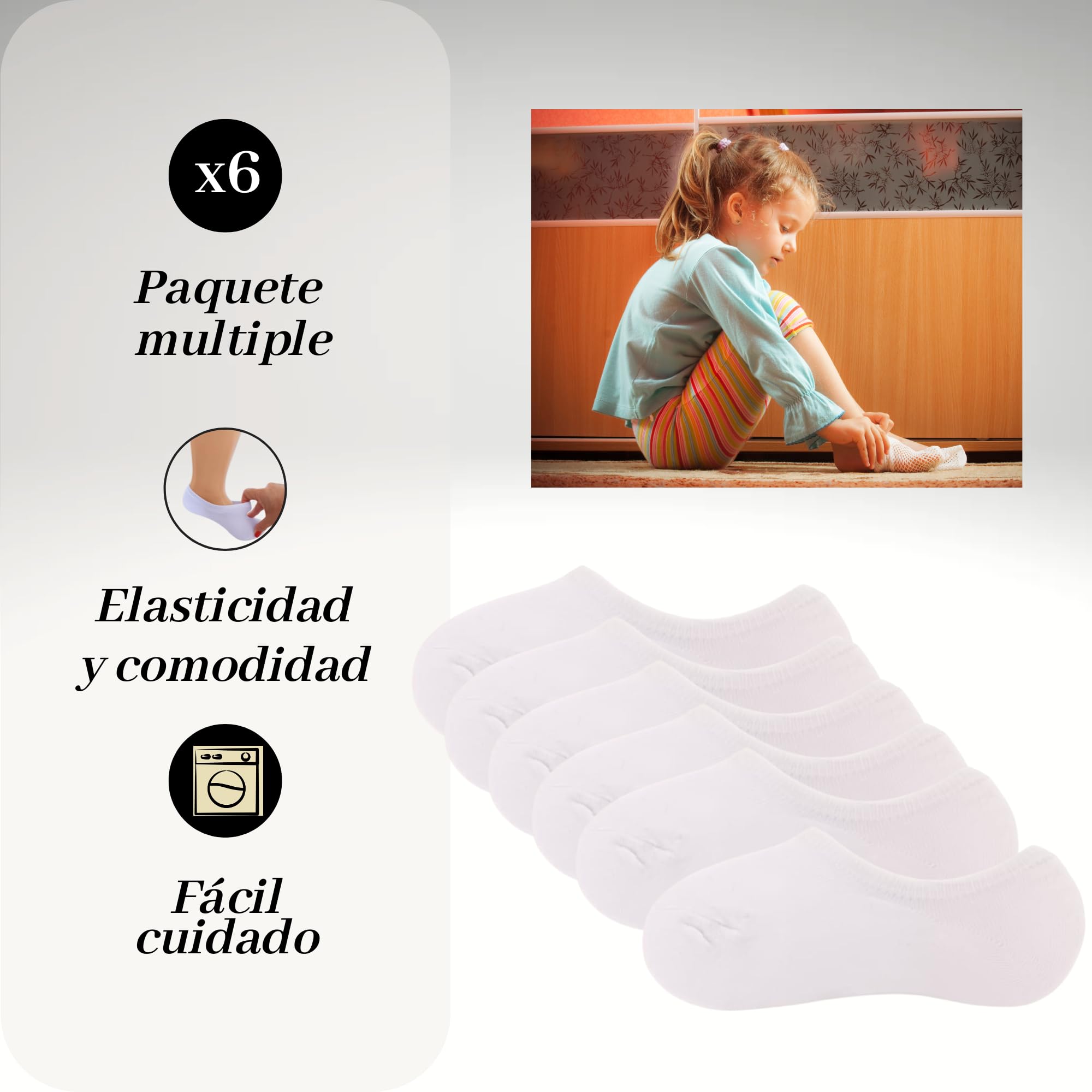 Calcetines invisibles niño/niña, de puro algodón calcetines cortos, medias transpirables suaves, antideslizantes-silicona para cualquier ocasión socks-pinkis-cortos-sport