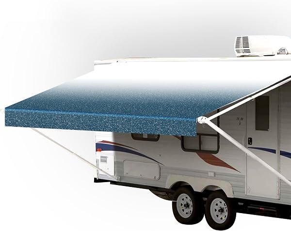 SunWave Premium Vinyl RV Canopy Markis tygbyte havsblå