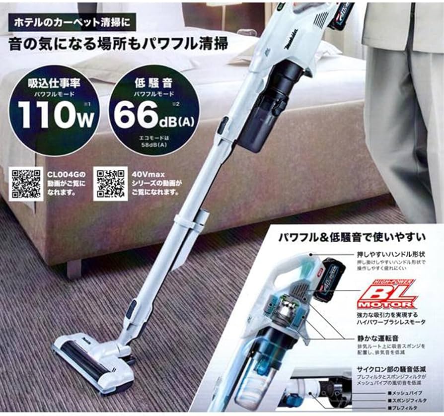 新品　マキタ　CL004GRDG 充電式クリーナー　バッテリー充電器付属 Amazon | マキタ40Vmax用充電式クリーナ CL004GZG バッテリ・充電器