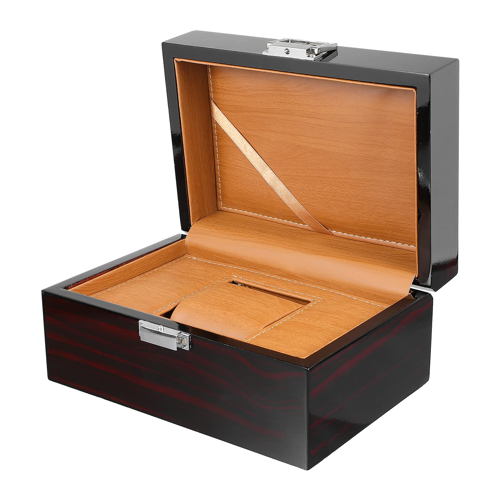 Hemobllo Boîte à Bijoux en Bois Laqué Noire, Rangement pour Montres
