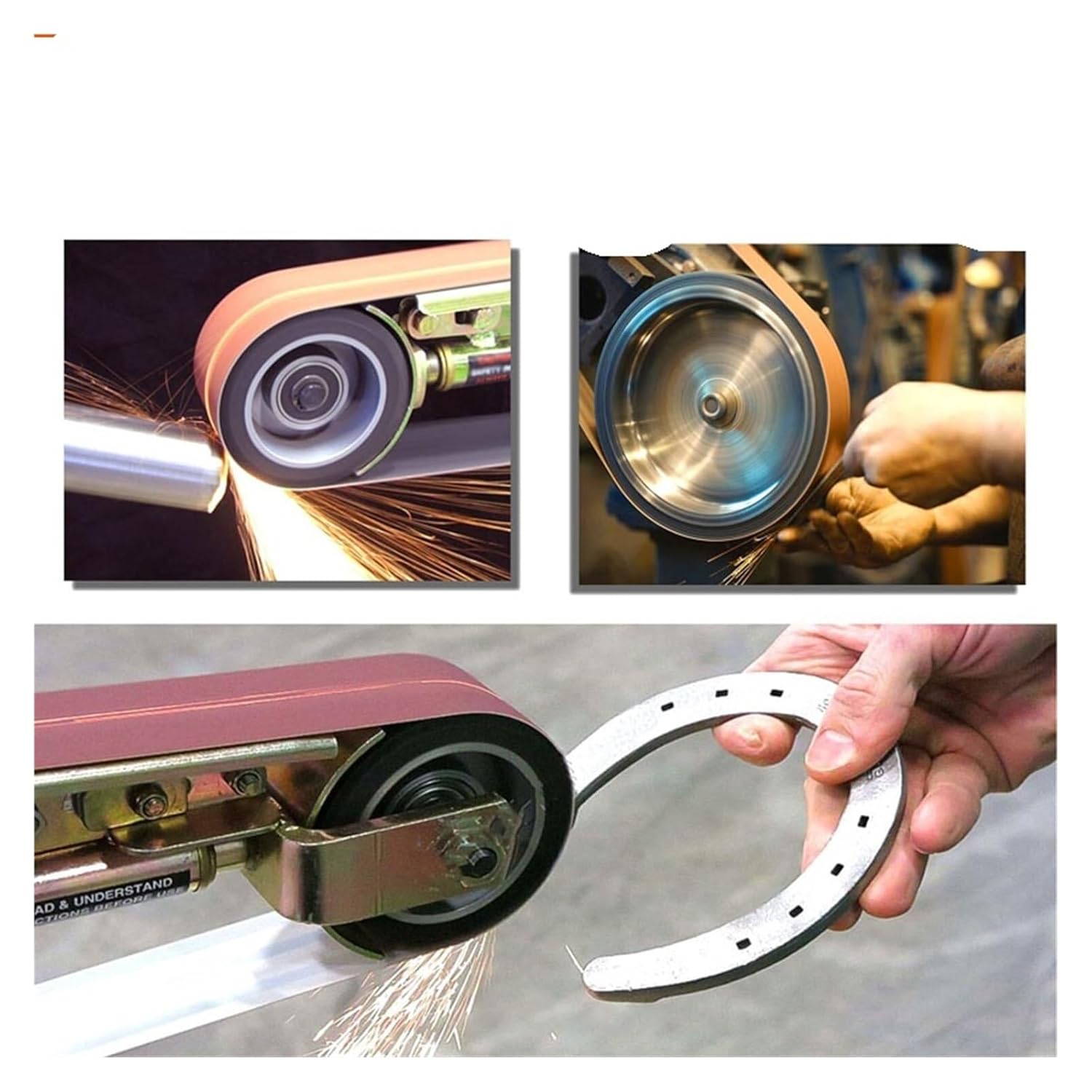 Aluminum Wheel Crowned Belt Grinder 2" x 72" Bearing Set with 5" Drive & 5/8" Bore & 3" Track & Idler for Knife