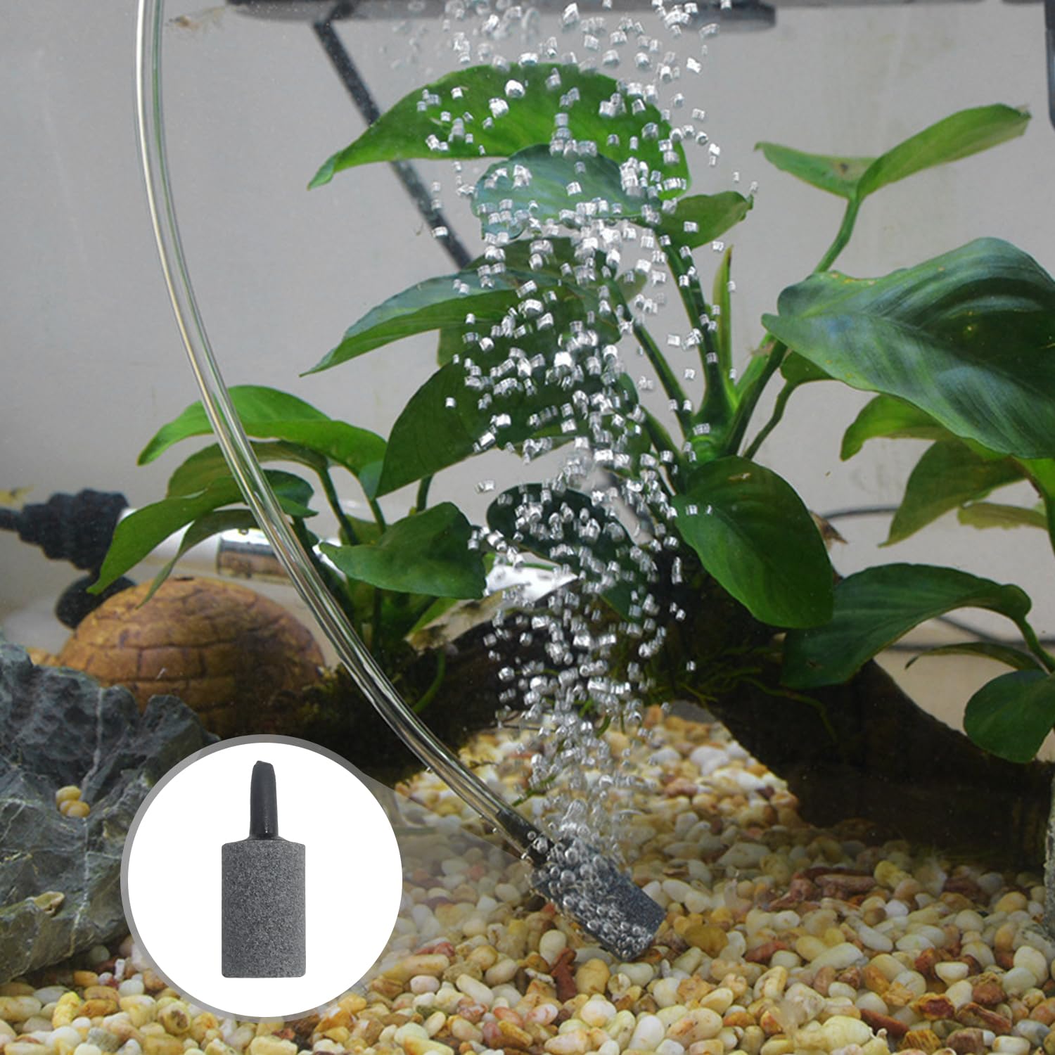 20 Pezzi di Vasca di Pesce Pietra Vescicale Cilindrica, Atomizzatore della Bolla del Serbatoio del Pesce, Seccatura del Serbatoio dell'Acqua E Strumenti di Esenzione della Vescica.