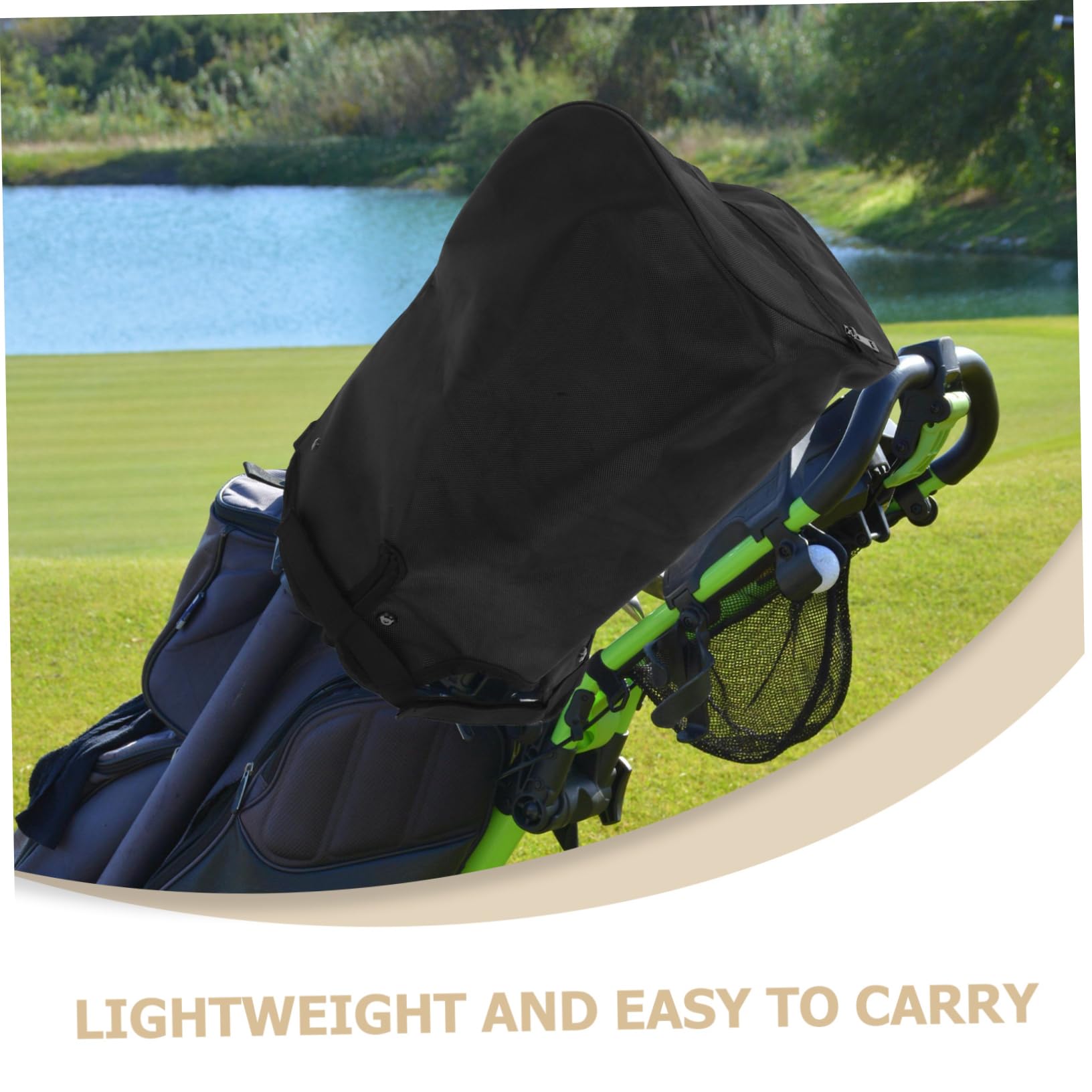Happyyami Cubierta de Lluvia para Bolsa de Golf, 1 Pieza, Negro