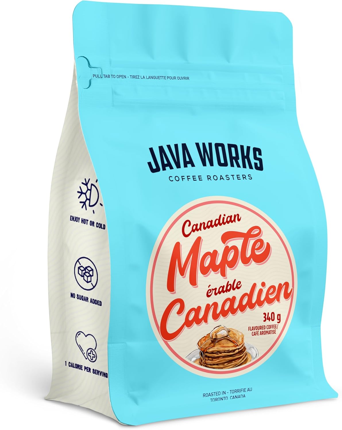 Java Works Coffee - Canadian Maple Flavoured Coffee | 340 grams | Medium Roast | Whole Bean