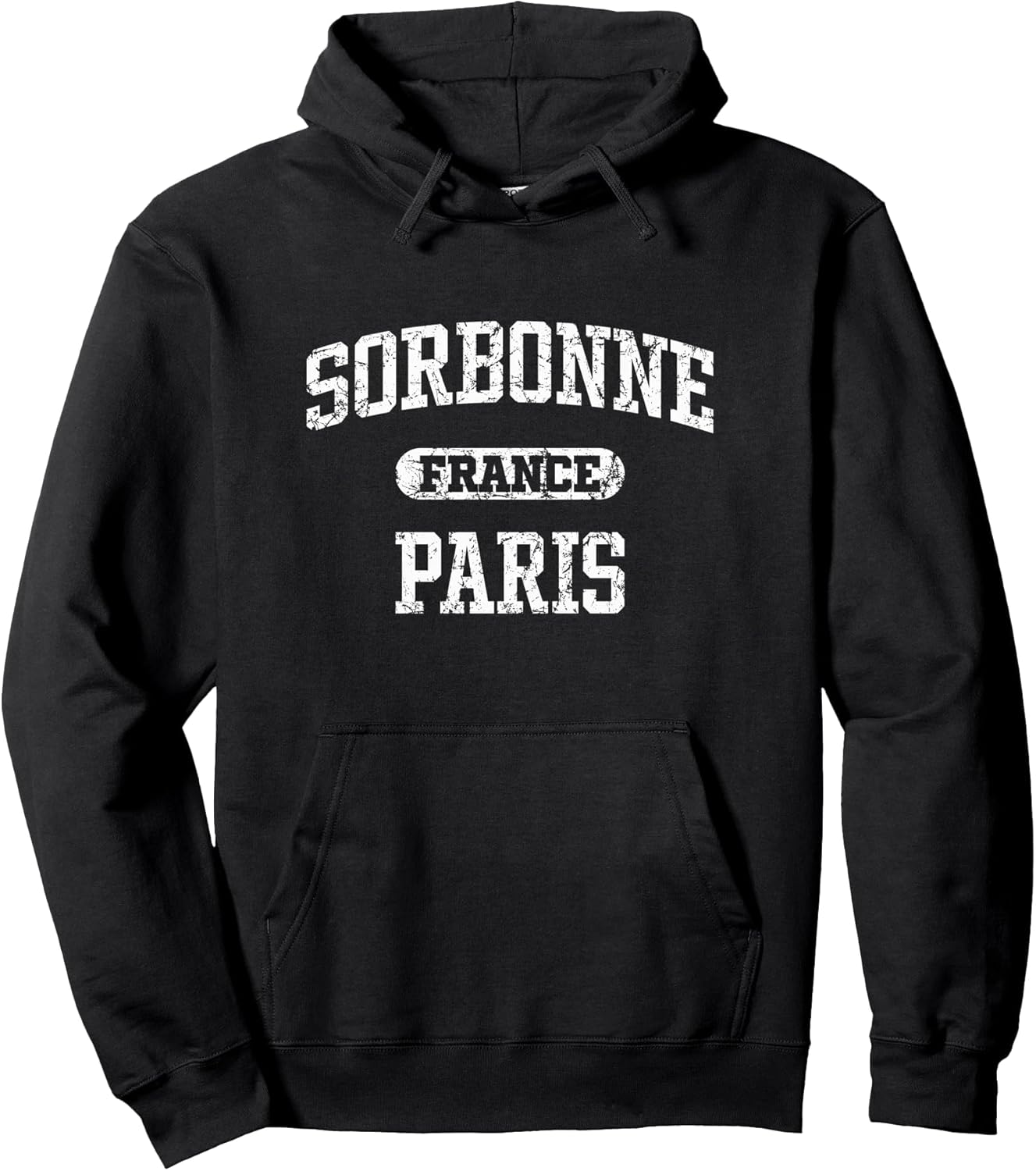 Sorbonne Administrative District of Paris France Distressed Pullover Hoodie