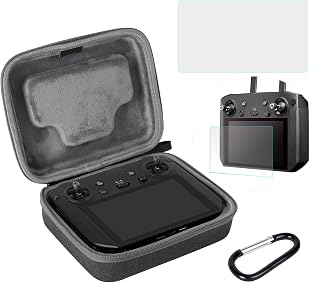 Tragetasche + Displayschutzfolie für DJI Mavic 3 Pro/Mavic 3 Cine Controller Schutz, Aufbewahrungstasche 9H Härte Gehärtetes Glas Schützen für DJI RC Pro