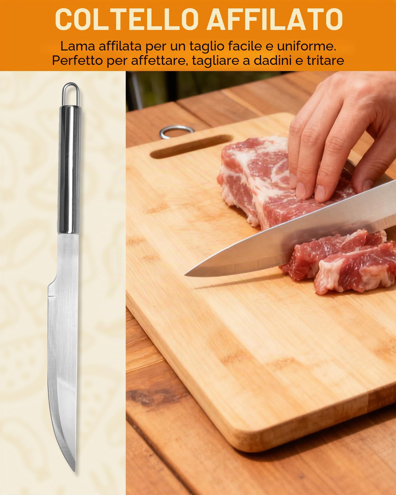 Set barbecue professionale in acciaio inox 5 pezzi - Utensili Barbecue Accessori barbecue regalo per uomini 37x12x7 cm valigetta in alluminio ideale per grigliate e cucina