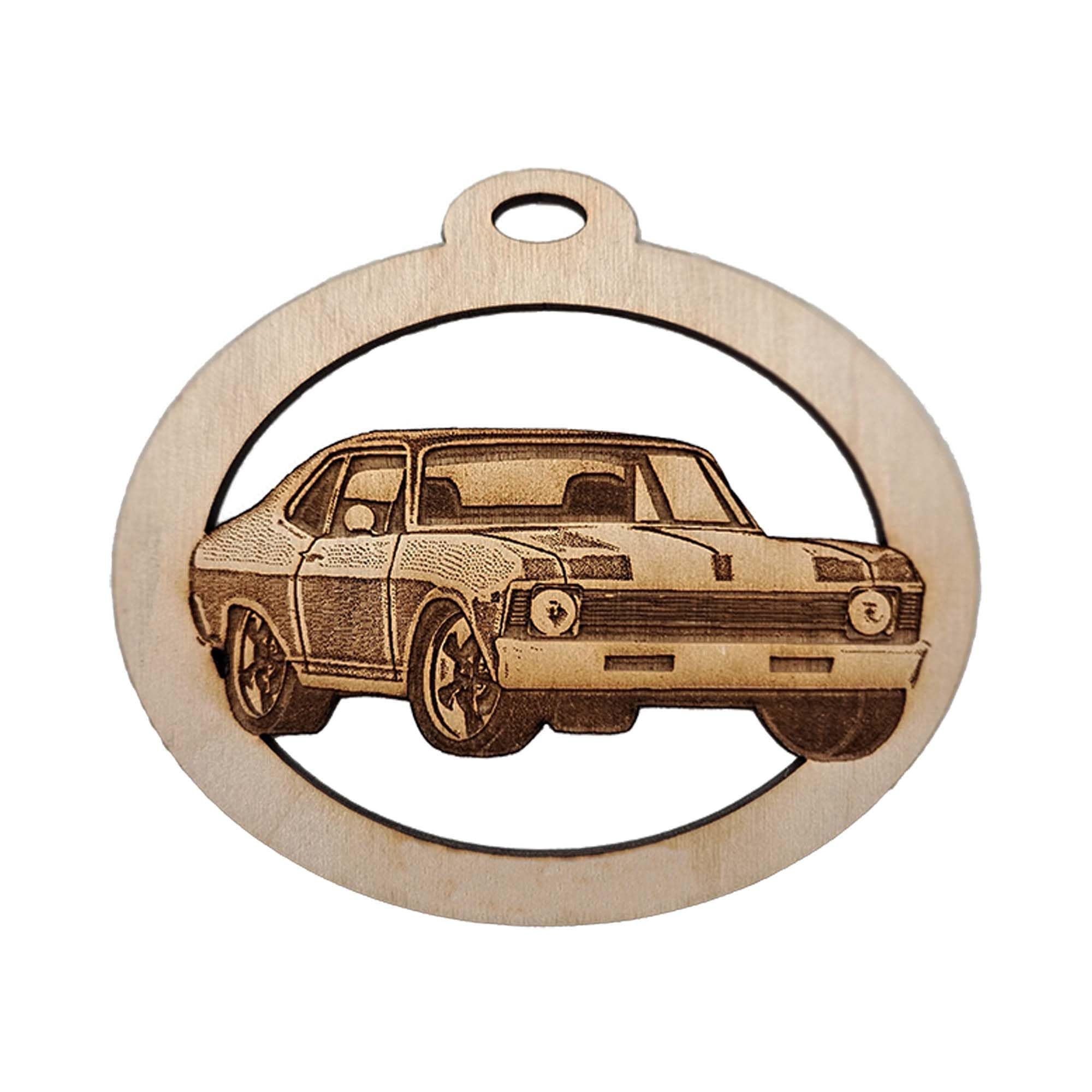 Personalized 69 Chevy Nova SS Ornament, Unique Sports Car Ornaments for Christmas Trees, Retro Classic Car Decoration, Muscle Car Christmas Ornaments, Chevy Nova Gifts, Handmade in The USA